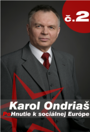 Cartel de Ondriaš para las Elecciones Europeas (de su página web: www.ondrias.sk)
