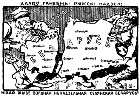Bielorrusia y el poder soviético (1917-1939) 800px-caricature_for_riga_peace_1921